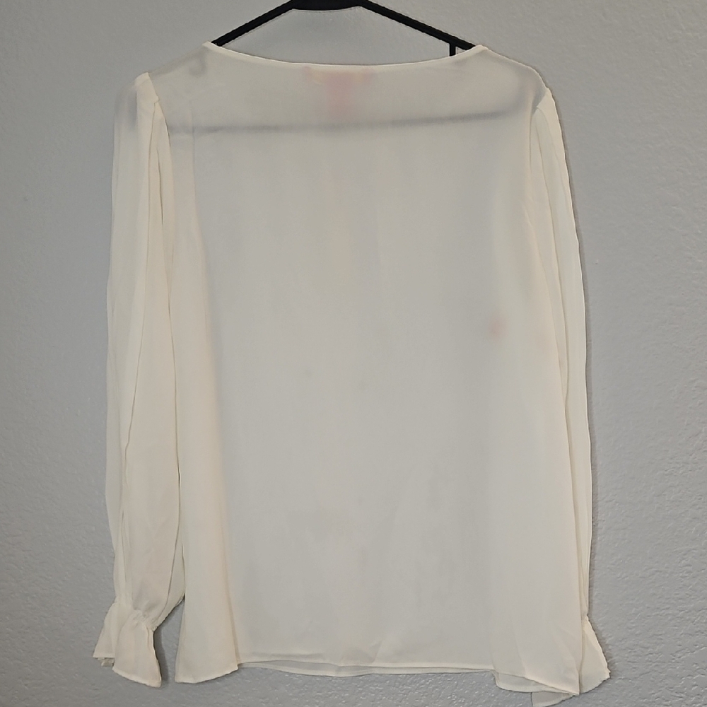 Catherine Malandrino Ivory Long Sleeve Blouse - Picture 4 of 8